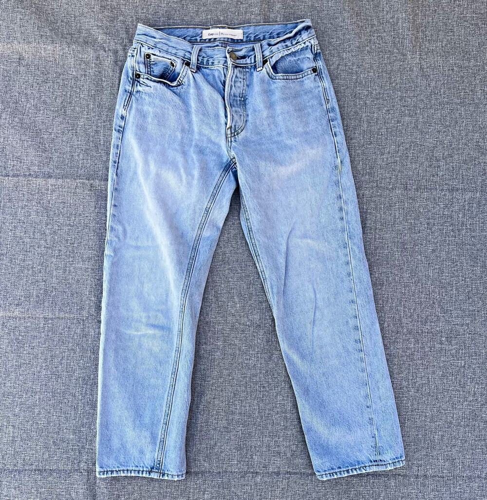 Gap 1969 Vintage Straight Jeans Womens 24 Light Wash High Rise Denim Y2K